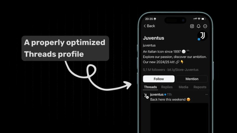 Optimize your profile to increase followers on Threads